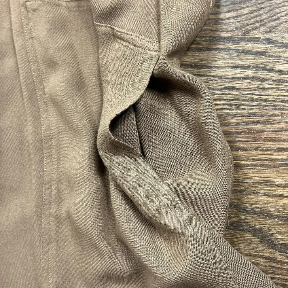 Vintage Soft Surroundings Tunic Top Womens One Size Brown Dolman 3/4 Sleeve - Picture 4 of 9